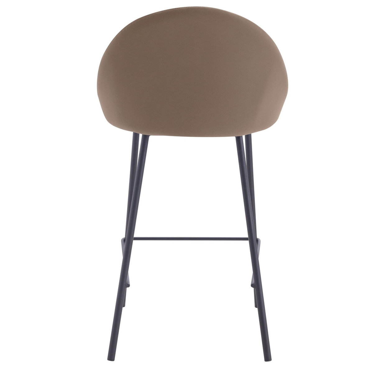 Rendez vous déco Lot de 2 chaises pour îlot central 65 cm en cuir synthétique cannelle - Misty
