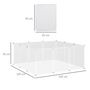 Voir la diapositive 3 : PAWHUT Cage parc enclos modulable petits animaux - dim. 105L x 105l x 45H cm - 12 panneaux résine PP opaque