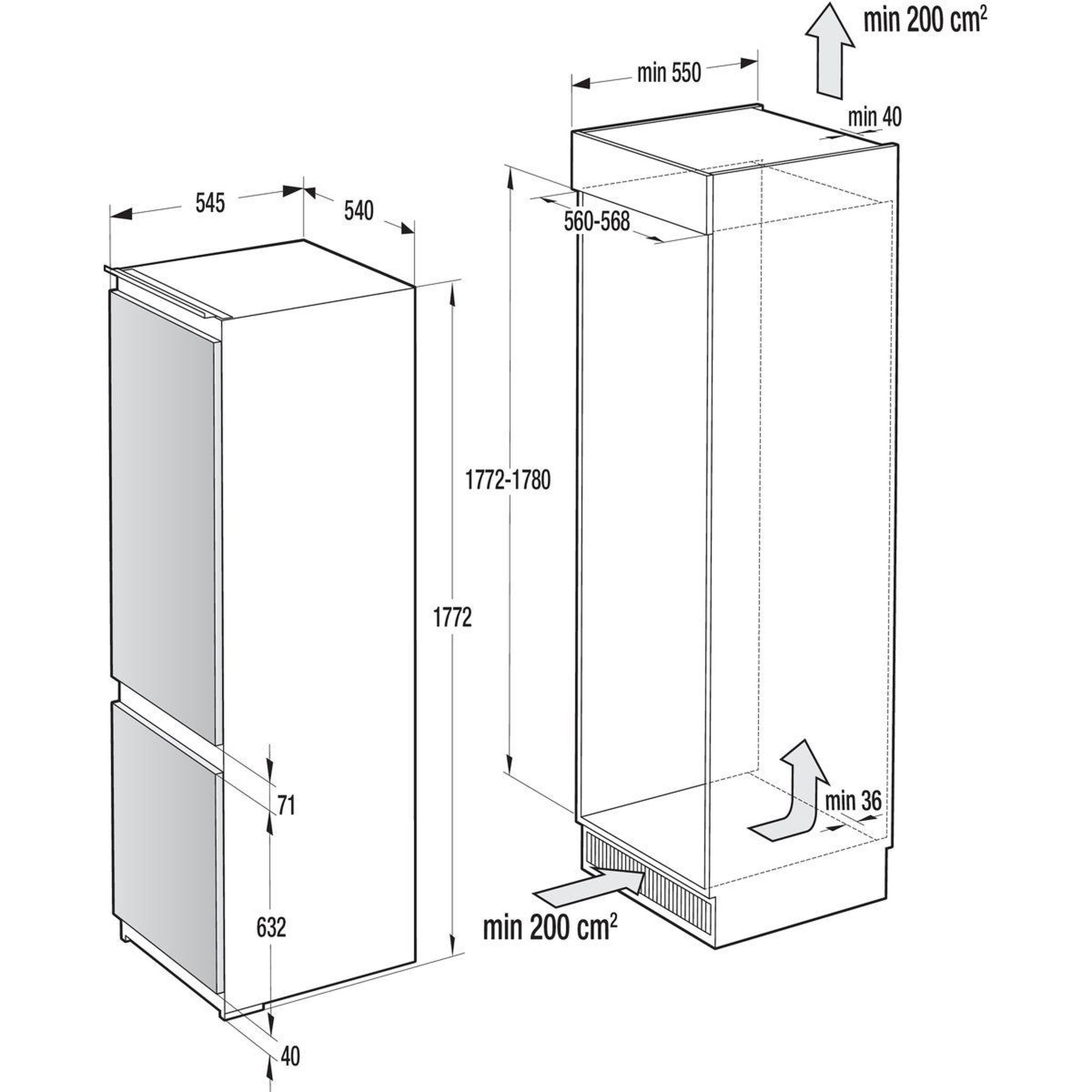 Voir la diapositive 5 : GORENJE Réfrigérateur combiné encastrable nrki418ep1