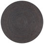 Voir la diapositive 1 : VIDAXL Tapis fait a la main Jute Rond 120 cm Gris fonce