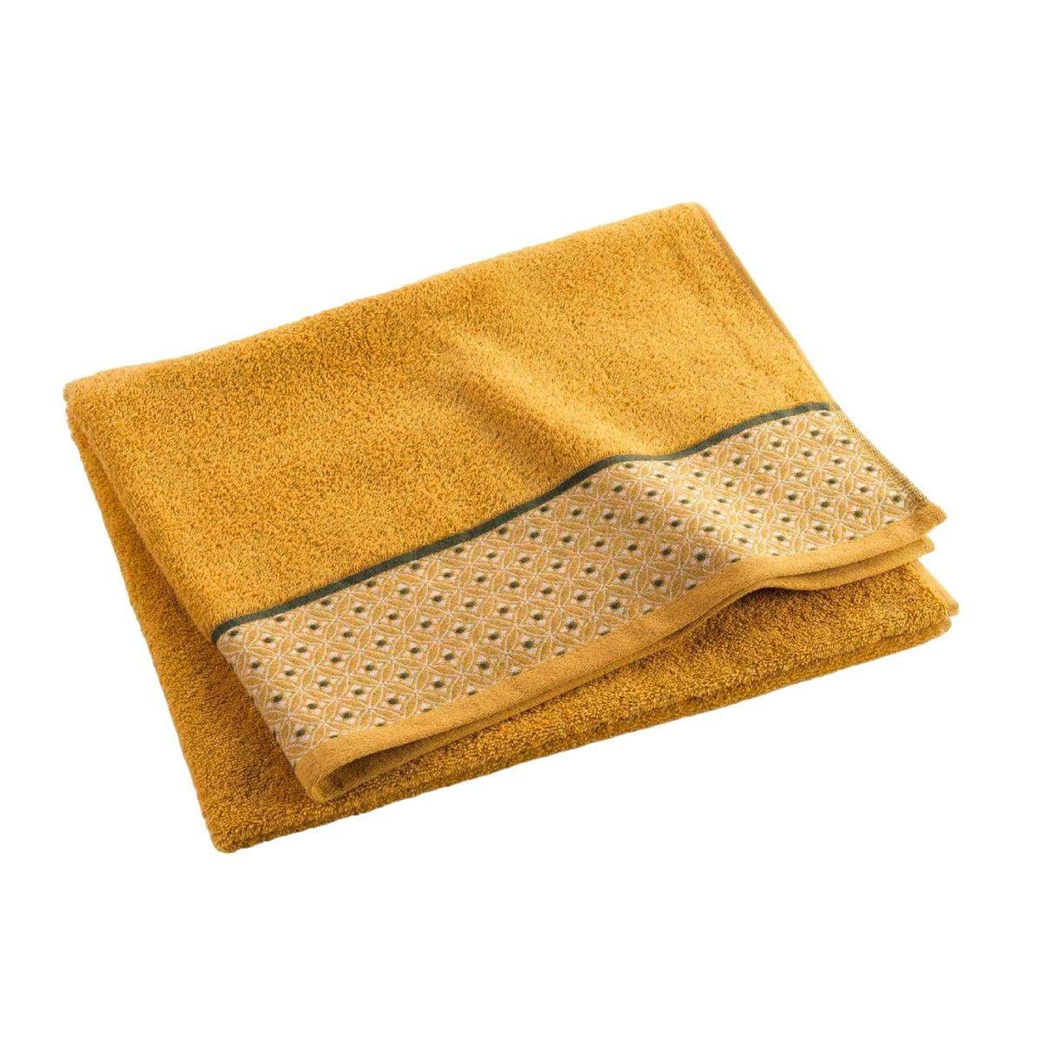 Douceur d'Intérieur Drap de bain jacquard  belina  90x150cm miel