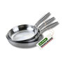 Voir la diapositive 1 : Fackelmann 3 poêles 20 26 et 28 cm inox 18/10 Triply Fackelmann Vita3
