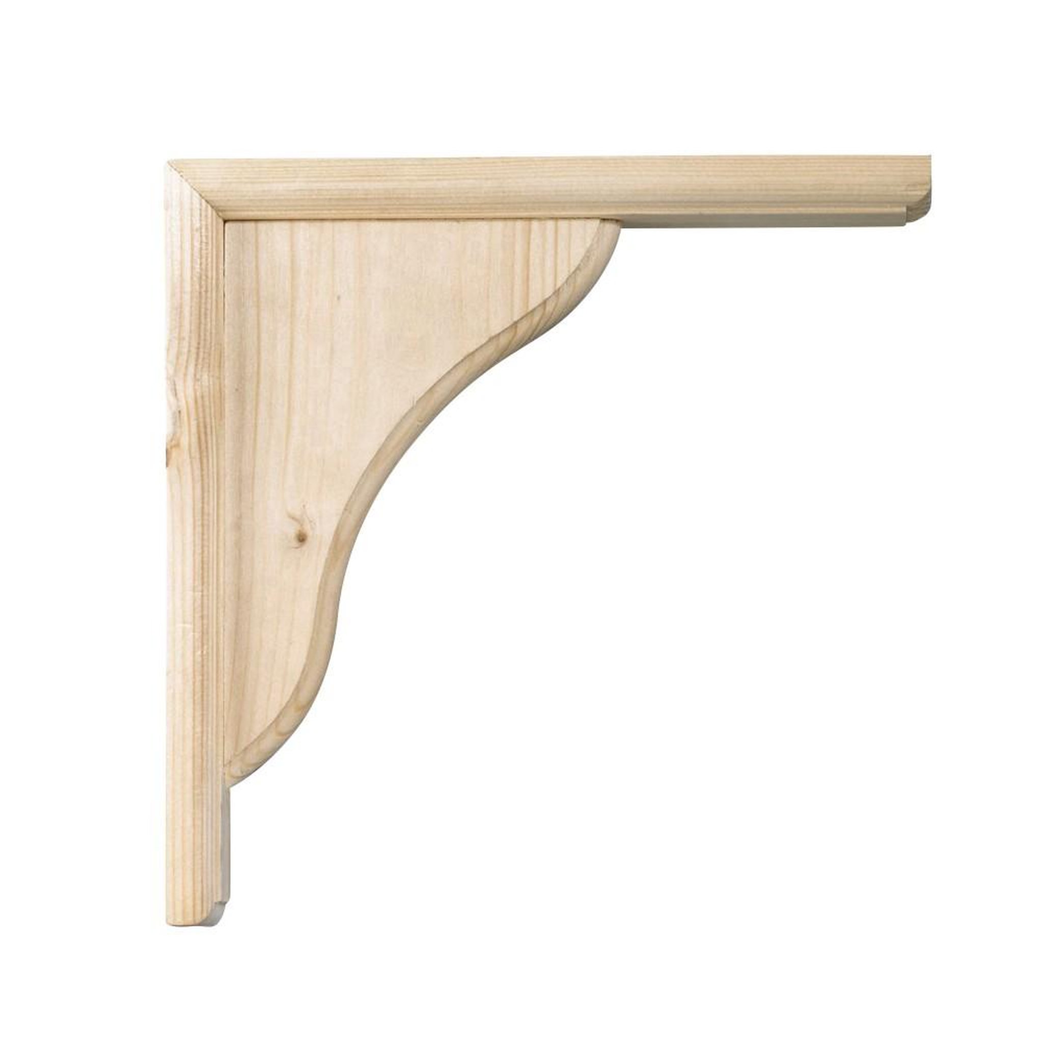 CENTRALE BRICO Equerre Volute bois brut naturel, H.15 x P.15 cm