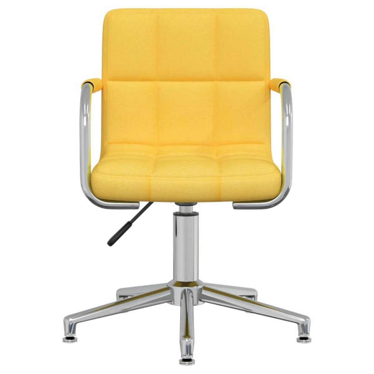 VIDAXL Chaise pivotante de bureau Jaune moutarde Tissu