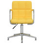 Voir la diapositive 3 : VIDAXL Chaise pivotante de bureau Jaune moutarde Tissu