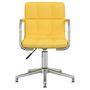 Voir la diapositive 3 : VIDAXL Chaise pivotante de bureau Jaune moutarde Tissu
