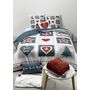 Voir la diapositive 1 : Les Ateliers du Linge Parure Housse De Couette 100%coton 3pcs 240x220cm Home Sweet Home