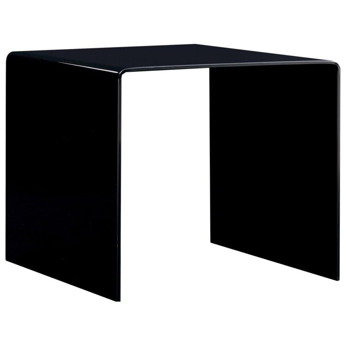 VIDAXL Table basse Noir 50 x 50 x 45 cm Verre trempe