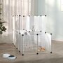 Voir la diapositive 1 : VIDAXL Cage pour petits animaux Transparent 142x74x93 cm PP et Acier