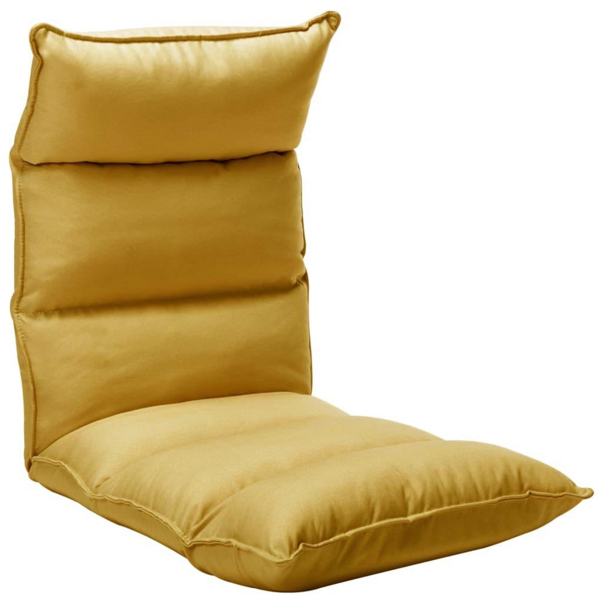 VIDAXL Chaise pliable de sol Jaune moutarde Tissu