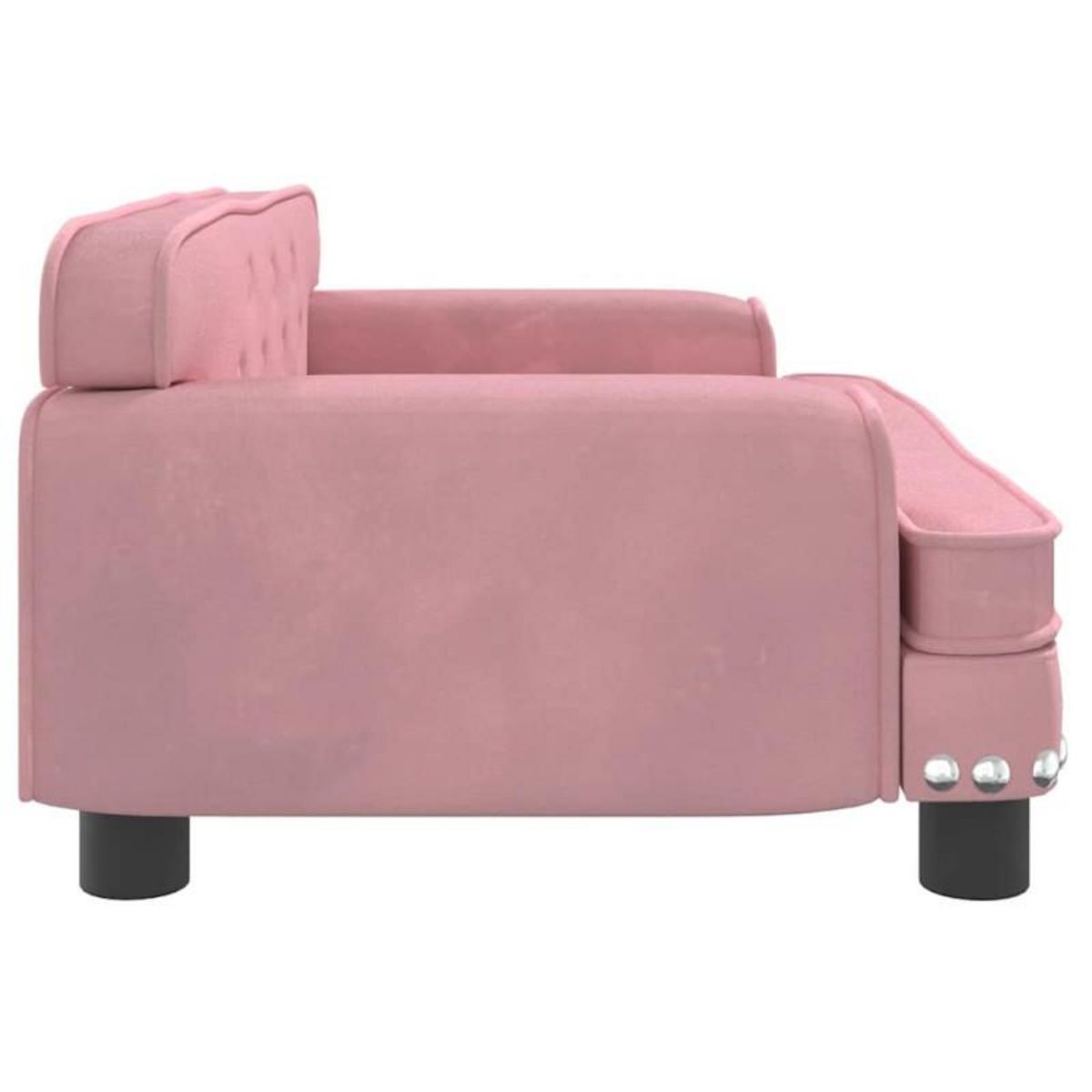 VIDAXL Lit pour chien rose 70x45x30 cm velours