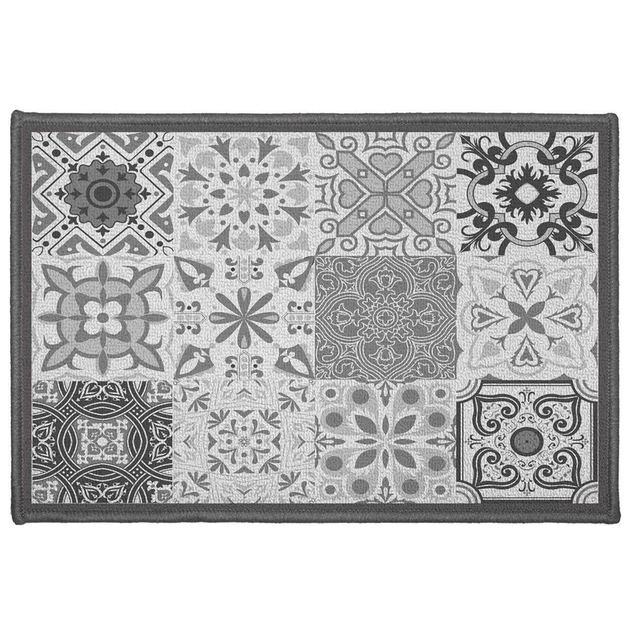 Douceur d'Intérieur Tapis déco rectangle  persane  40x60cm gris
