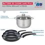 Voir la diapositive 2 : ELO Ensemble de 3 Poêles de cuisson 20, 28 et 32 cm et 1 faitout 24 cm Elo Prima Brillant