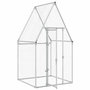 Voir la diapositive 4 : VIDAXL Cage pour poules argente 100x100x190 cm acier galvanise
