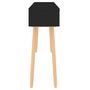 Voir la diapositive 4 : VIDAXL Table console Noir 105x30x75 cm Bois massif pin /rotin naturel