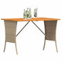 Voir la diapositive 3 : VIDAXL Table de jardin avec dessus en bois d'acacia beige 105x75x72 cm