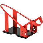 HOMCOM Rail de support universel pour moto - support béquille moto - bloque roue 8-15,5 cm - métal thermolaqué rouge noir