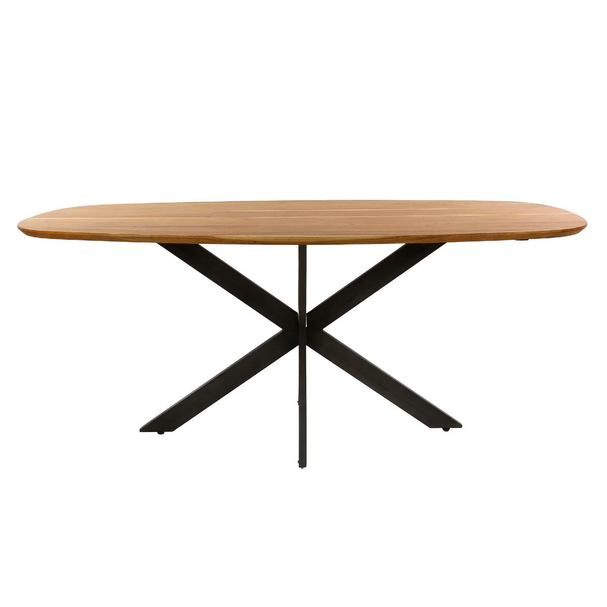 JLC KREATION Table à manger ovale en bois avec pied central dartus1