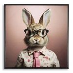 Paris Prix Tableau Imprimé Déco  Bunny  62x62cm Rose