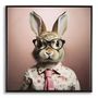 Voir la diapositive 1 : Paris Prix Tableau Imprimé Déco  Bunny  62x62cm Rose
