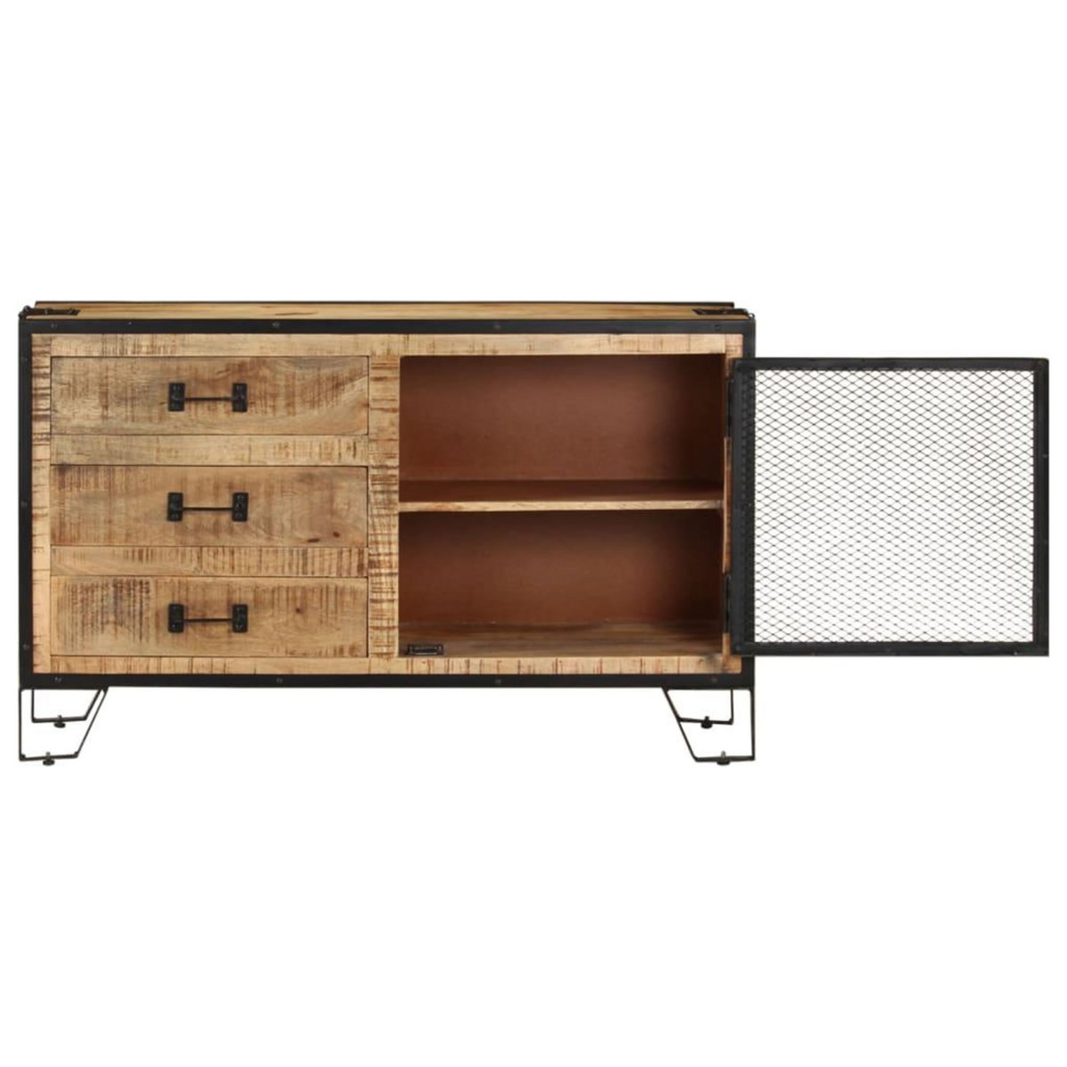 VIDAXL Buffet 100x31x60 cm Bois de manguier massif brut