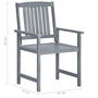 Voir la diapositive 6 : VIDAXL Chaises de jardin et coussins lot de 8 Bois acacia solide Gris