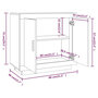 Voir la diapositive 6 : VIDAXL Buffet Chene fume 80x40x75 cm Bois d'ingenierie