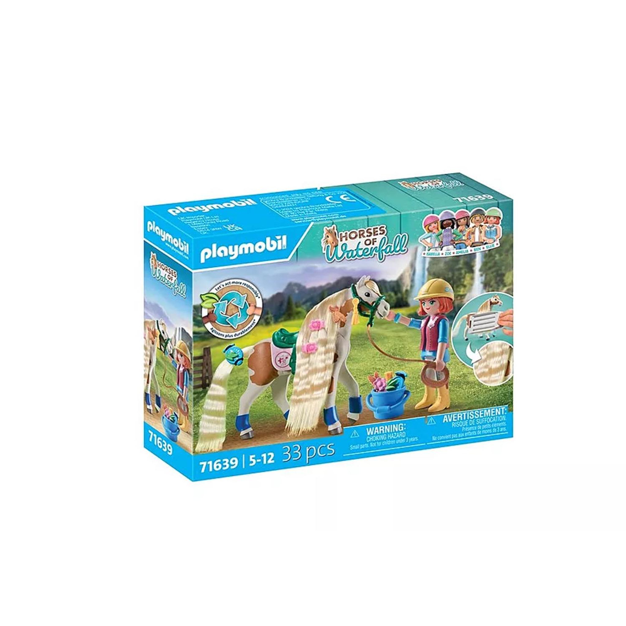 PLAYMOBIL Ensemble de jeu Playmobil Ellie avec cheval à coiffer