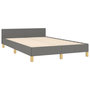 Voir la diapositive 5 : VIDAXL Cadre de lit sans matelas gris fonce 120x200 cm tissu