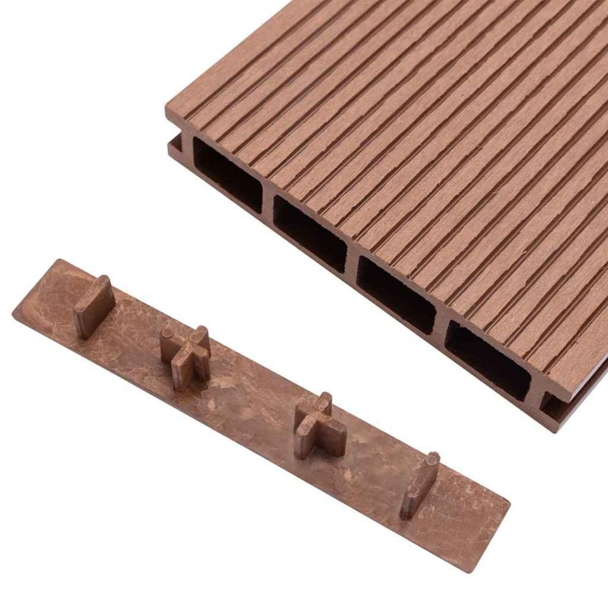 VIDAXL Embouts de terrasse 10 pcs Marron Plastique