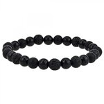 SC CRYSTAL Bracelet homme par SC Crystal orné de lave et agate noire