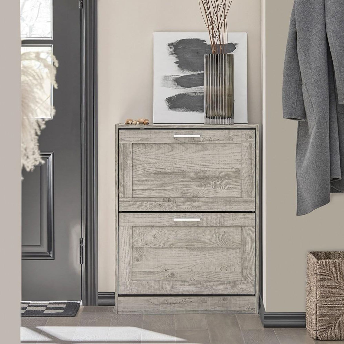 SOBUY SoBuy - Meuble À Chaussures 2 portes - Rustique - FSR137