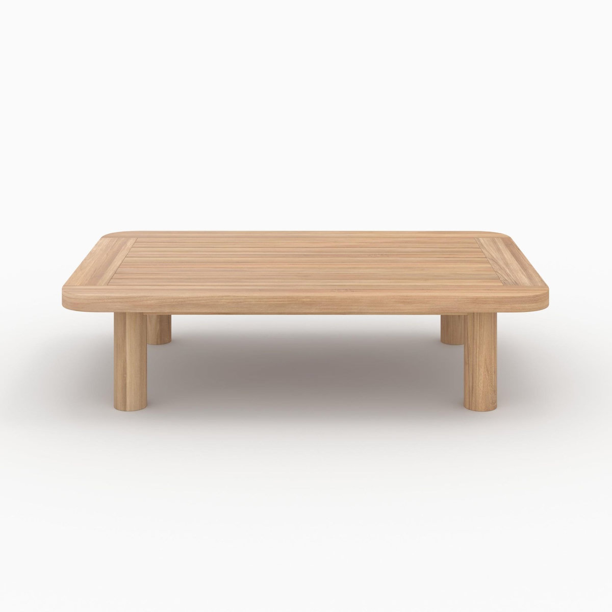 Rendez vous déco Salon de jardin 3 places en bois de teck et tissu rayé jaune-Kilda