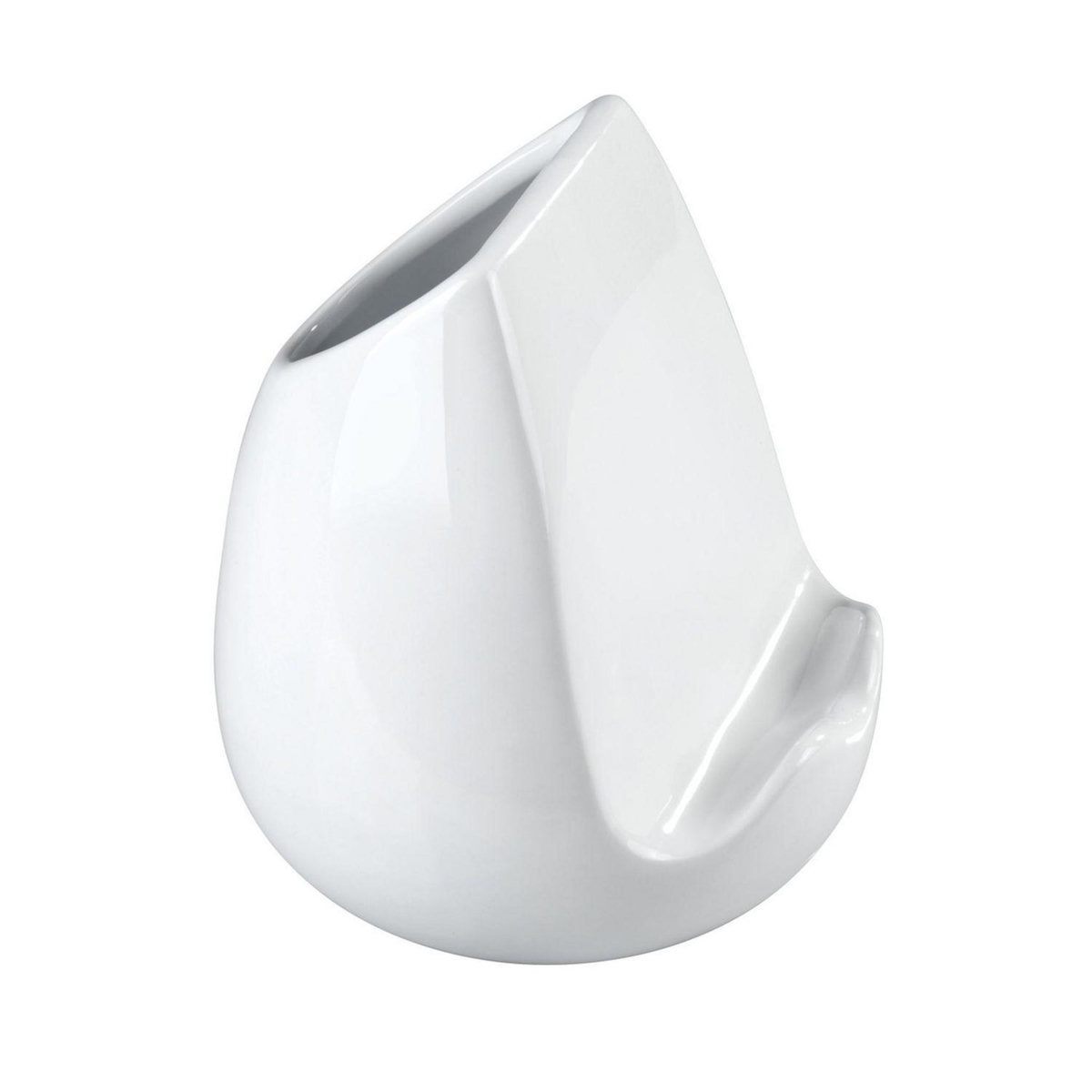Wenko Pot pour ustensiles de cuisine et support tablette - Céramique - Blanc