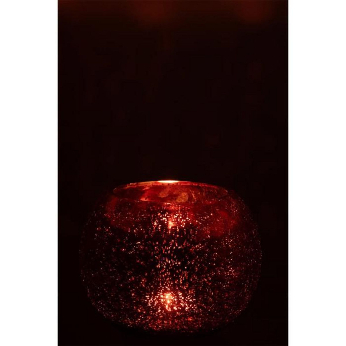 Paris Prix Photophore Boule en Verre  Craquelée  20cm Rose