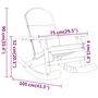 Voir la diapositive 6 : VIDAXL Chaise a bascule Adirondack avec coussins bois massif d'acacia