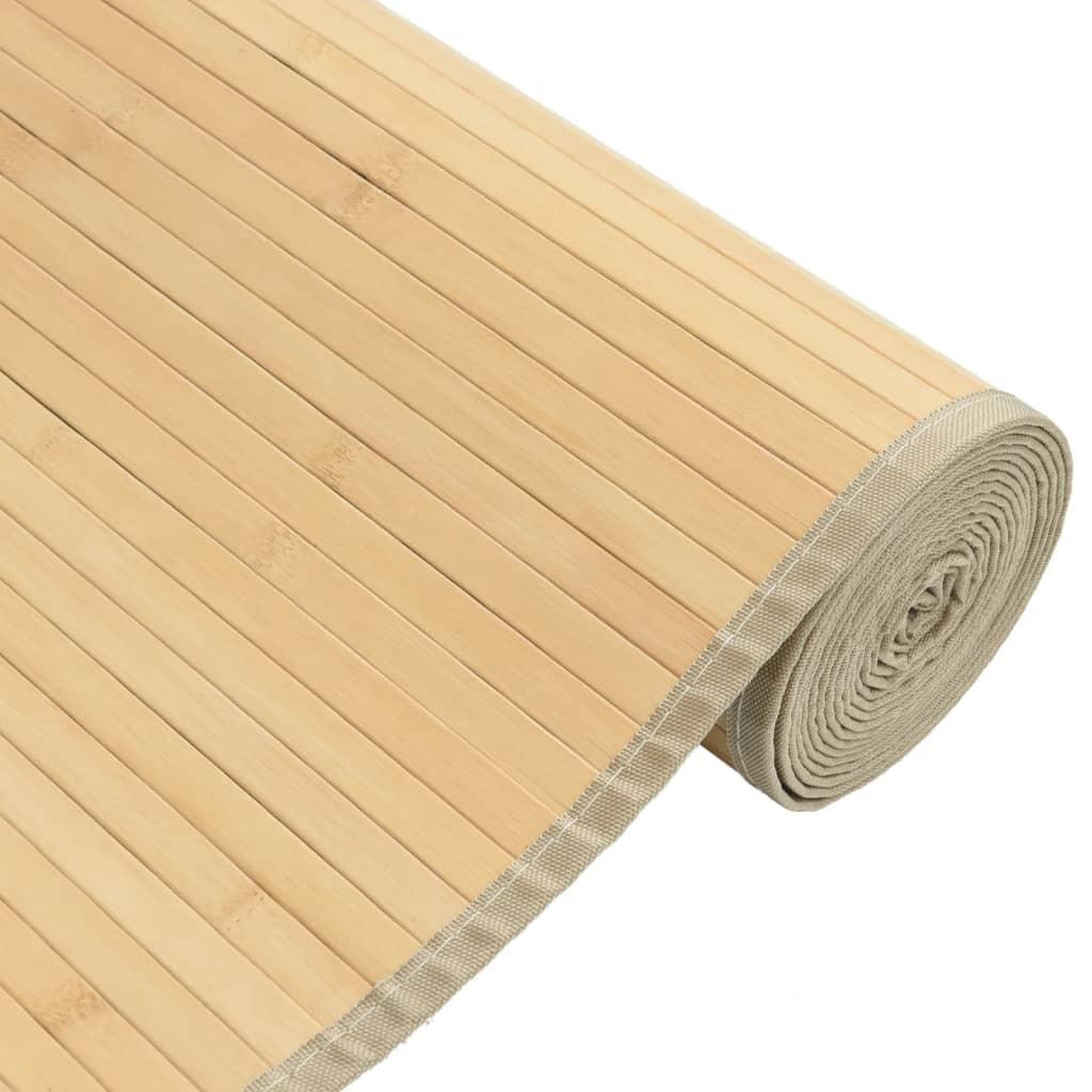 Voir la diapositive 4 : VIDAXL Tapis rectangulaire naturel clair 80x400 cm bambou