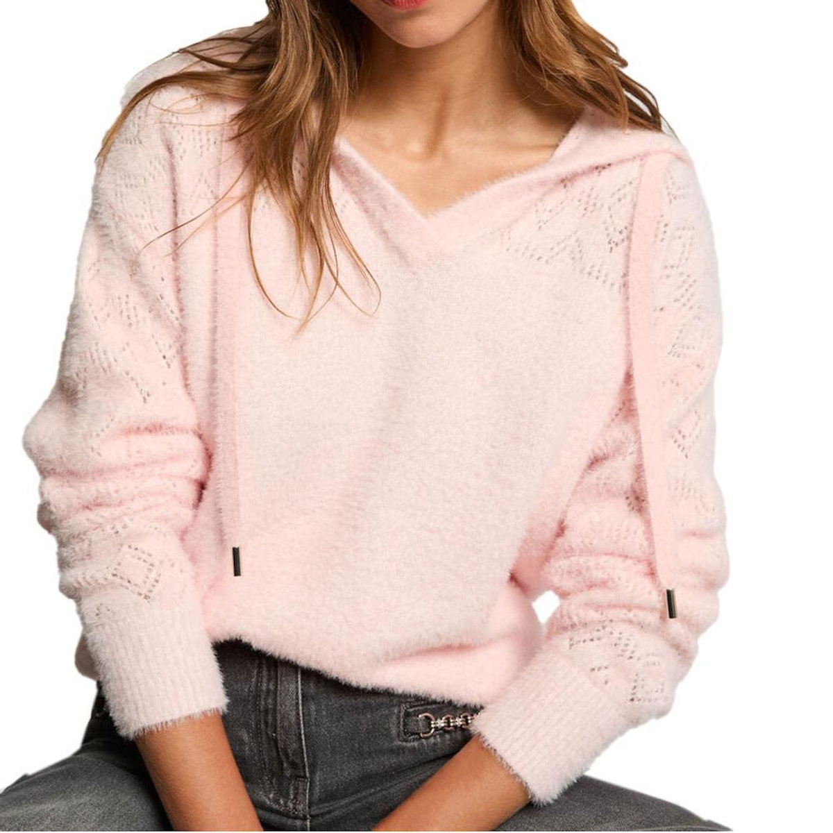 MORGAN Pull  Femme Morgan Duveteuse
