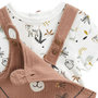 Voir la diapositive 3 : Petit Béguin Ensemble salopette bébé en gaze de coton et t-shirt Yao