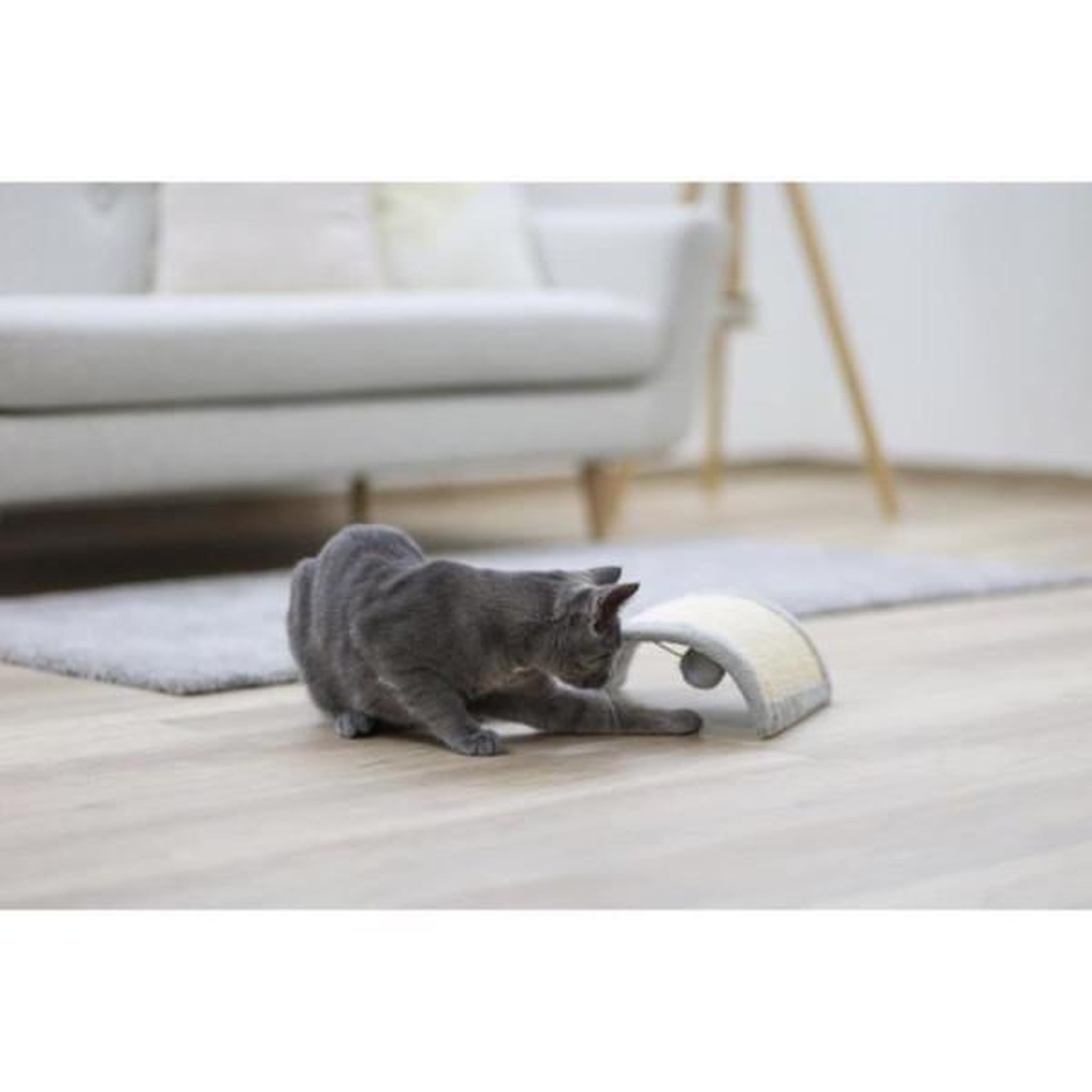 Voir la diapositive 2 : KERBL KERBL - Griffoir HALF MOON - Gris - 26x22x11cm
