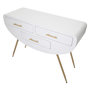 Voir la diapositive 4 : Paris Prix Console 3 Tiroirs Design  Venus  110cm Blanc & Or