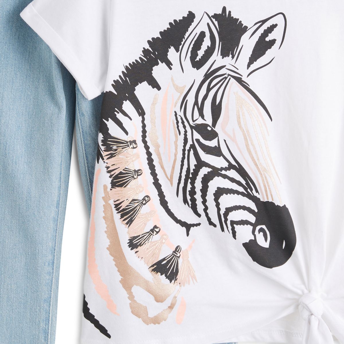 INEXTENSO Ensemble T-shirt manches courtes + jean fille