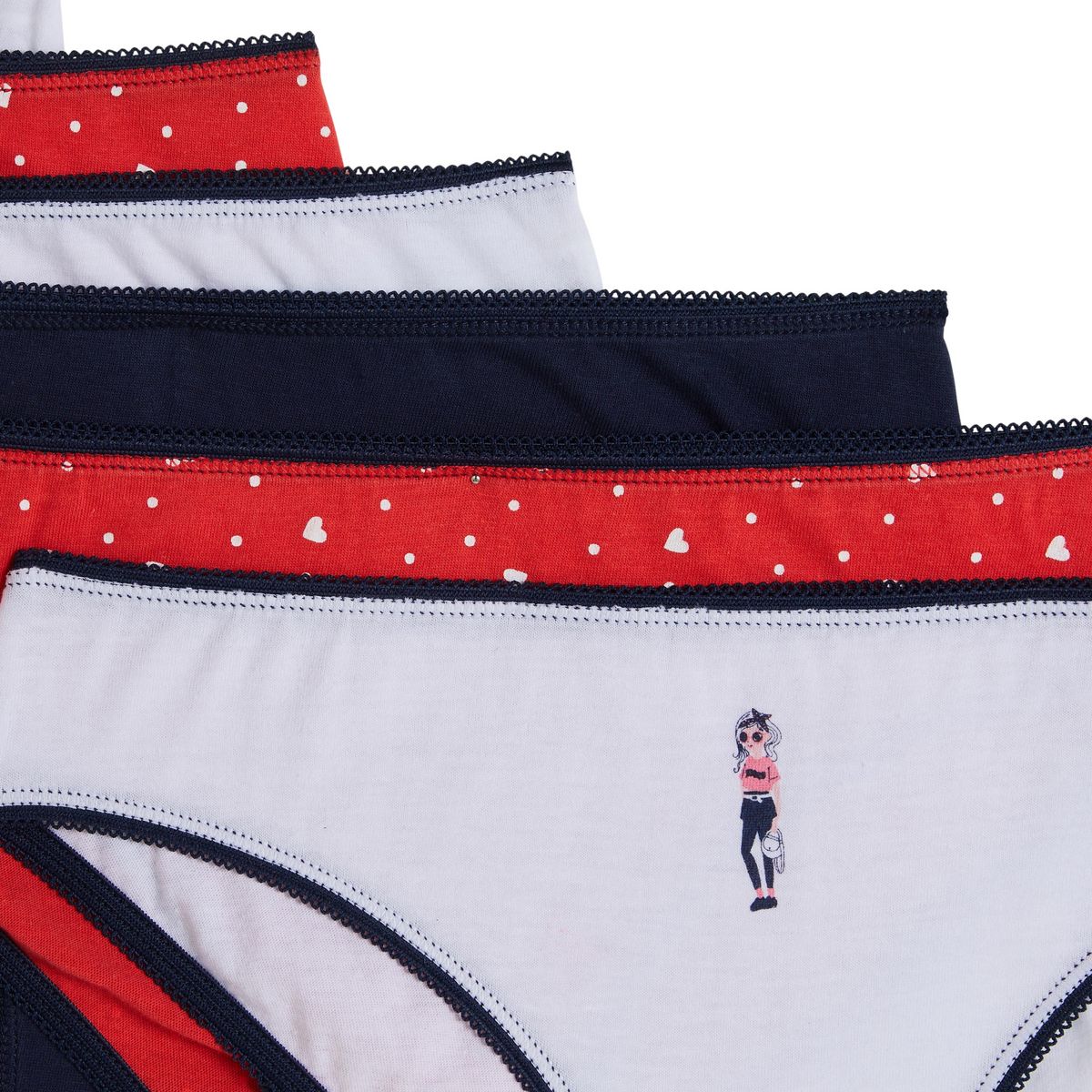 INEXTENSO Lot de 7 culottes fille 