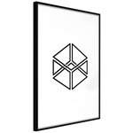 Paris Prix Affiche Murale Encadrée  Count the Squares. Coloris disponibles : Jaune, Noir