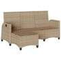 Voir la diapositive 4 : VIDAXL Canape de jardin inclinable coussins forme de L beige polyrotin