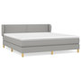 Voir la diapositive 2 : VIDAXL Sommier a lattes de lit avec matelas Gris clair 180x200cm Tissu