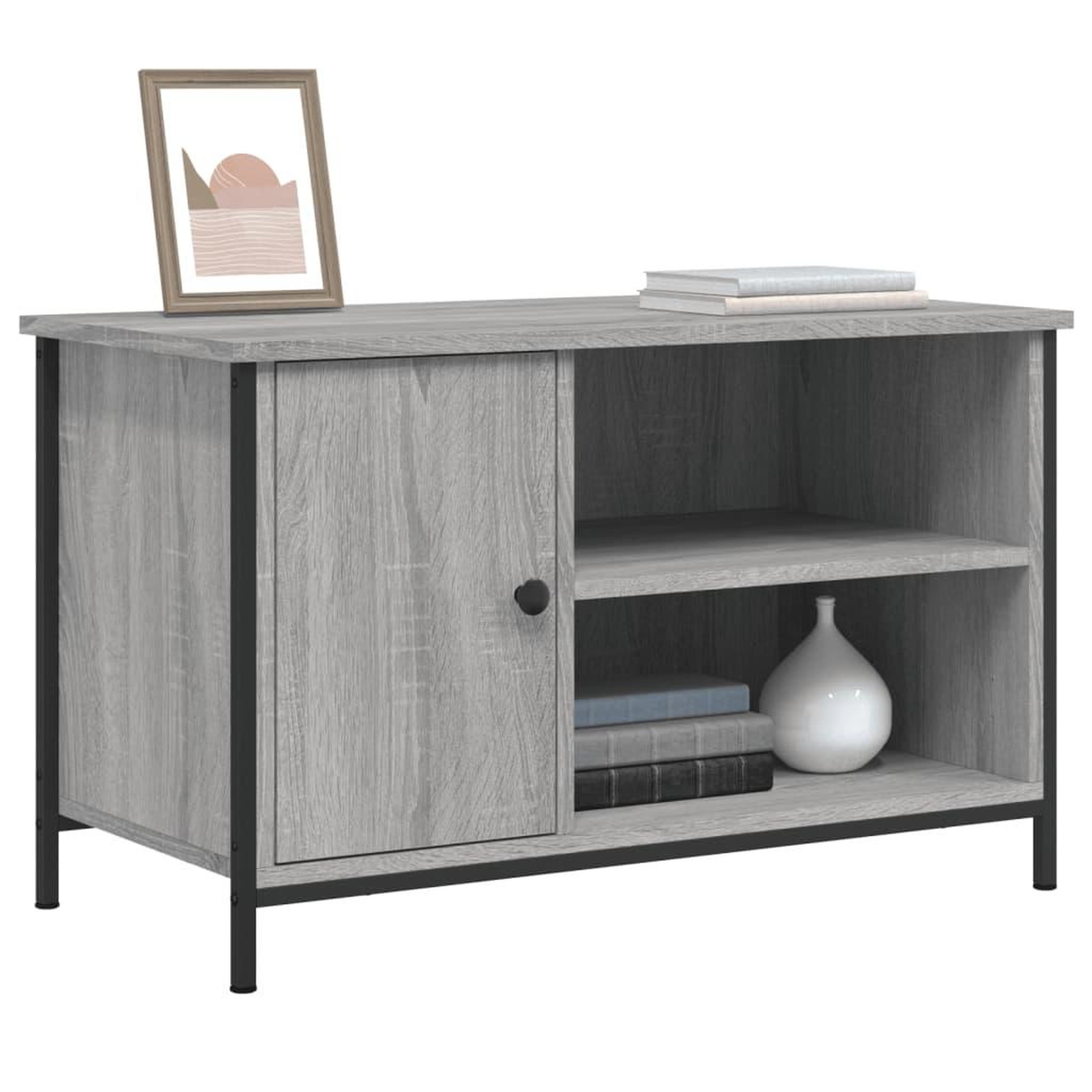 Voir la diapositive 3 : VIDAXL Meuble TV Sonoma gris 80x40x50 cm Bois d'ingenierie
