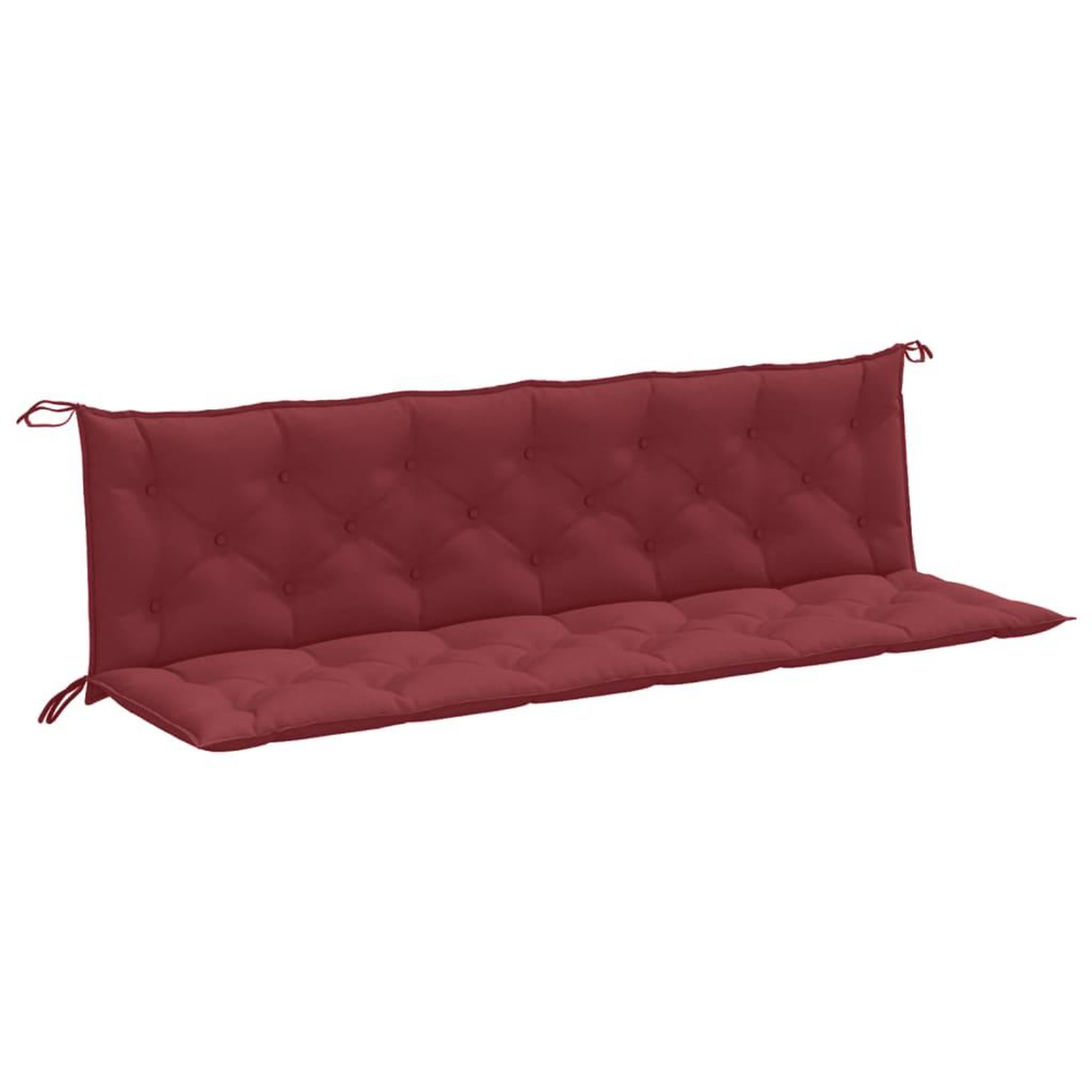 Voir la diapositive 2 : VIDAXL Coussins de banc de jardin lot de 2 rouge bordeaux melange