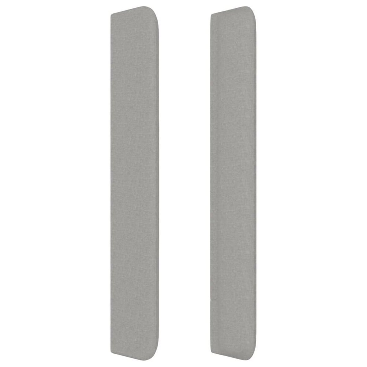 VIDAXL Tete de lit avec oreilles Gris clair 203x16x118/128 cm Tissu