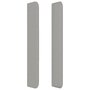 Voir la diapositive 4 : VIDAXL Tete de lit avec oreilles Gris clair 203x16x118/128 cm Tissu
